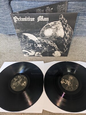 Primitive Man - CAUSTIC - Black Vinyl 2 LP  Ltd /1550  VG+ Wax Rare Sludge Metal