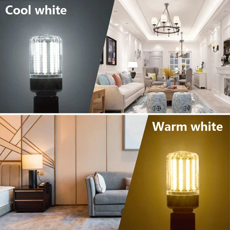 LED Corn Light Bulbs SMD5736 27 E14 Bulb Lamp Aluminum Radiator Lighting 5W-20W - Image 3 of 4