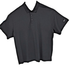 Nike Men's Black Golf Tour Performance Dri Fit Polo Shirt Size 3XL Logo Slits