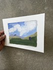 Modern Acrylic Painting Blue Summer Skies Lush Lavender Fields Signed Fine Art — photo 6