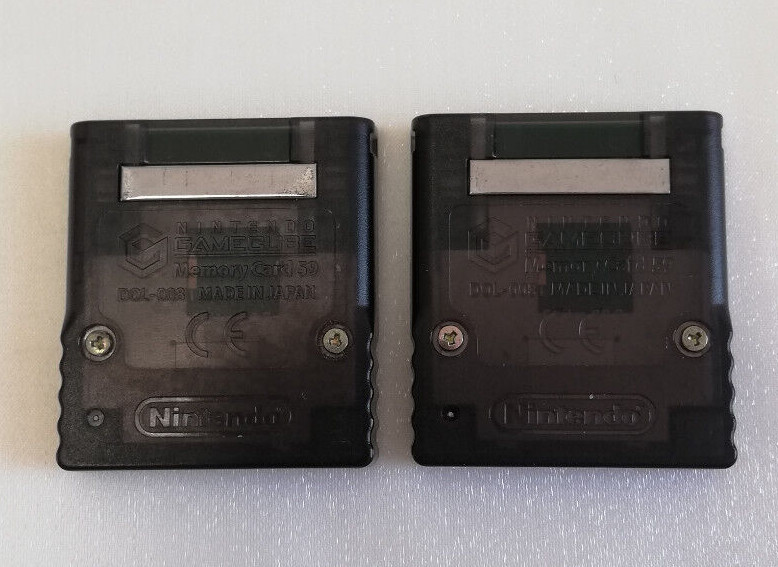 Nintendo GameCube 59 & 251 Memory Card Set OEM Genuine POLISHED FOUR ...