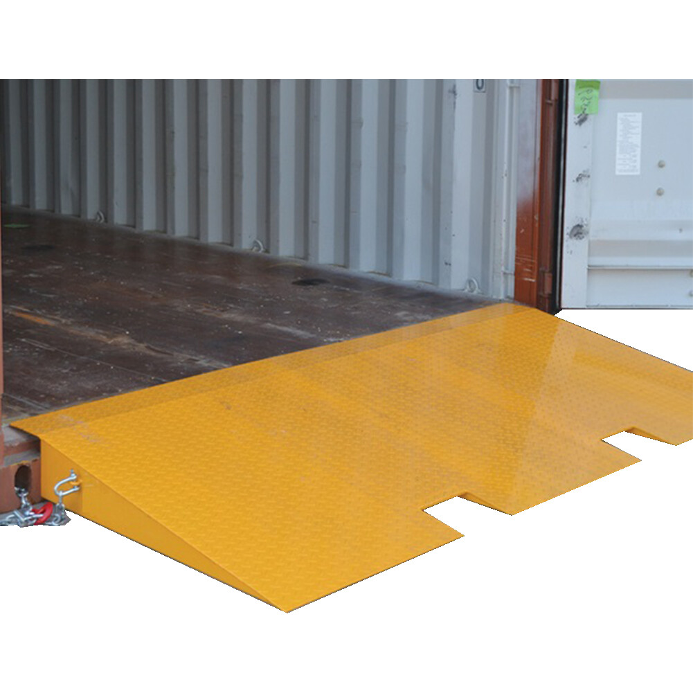 49" x 86" HD Steel Shipping Container Loading Ramps 16,000 Lbs Capacity