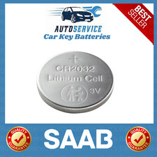 Car Key Fob Battery For Saab Remote -9-3 9-5 9-7 - CR2032