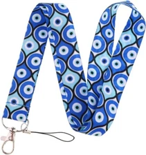 Evil Eye Nazar boncugu Turkish Curse Ward Charm 17.7" Neck Lanyard NEW