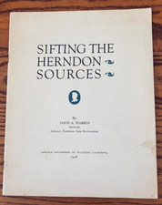 VTG Sifting The Herndon Sources, Louis A. Warren, Limited Printing
