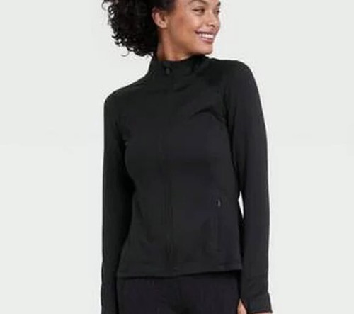 Chaqueta deportiva activa All In Motion para mujer negra Target NUEVA grande - Imagen 4 de 6