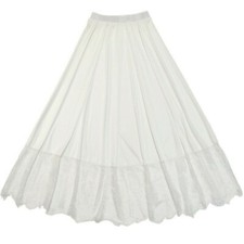 Femme Jupe Longue A Ligne Floral Dentelle Bordure Extension Slip Jupon