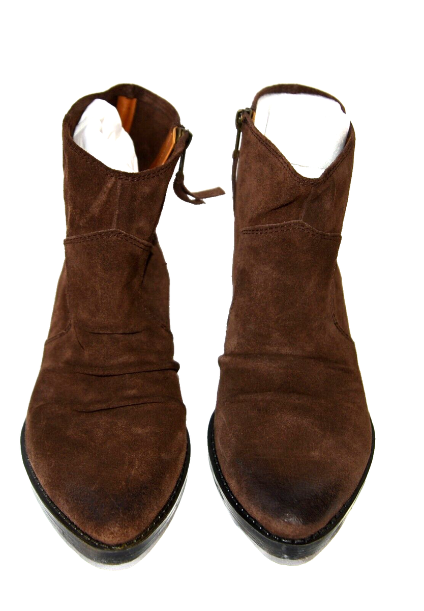 NEW NINE WEST VINTAGE COLLECTION BROWN SUEDE BOOTS ANKLE REVERSE