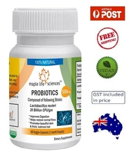 Probiotic Lactobacillus Reuteri (L-Reuteri) 20 Billion CFU/gm - 500mg - AU Stock