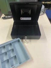 SentrySafe CB-12 Steel Cash Box Safe with Key, 0.21 Cu. ft.