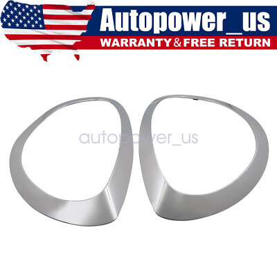 Pair Headlight Bezel Set Fits For 2017-2023 Mini Cooper Countryman LH & RH Side
