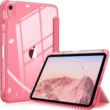 Case for iPad A16 11th Gen/iPad 10th Gen Crystal Back Cover with Pencil Holder