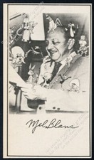 1974 Mel Blanc photo cartoon characters art personal promo vtg trade print ad