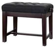 Sgabello Panca per Pianoforte Legno e Similpelle Altezza Regolabile Palissandro