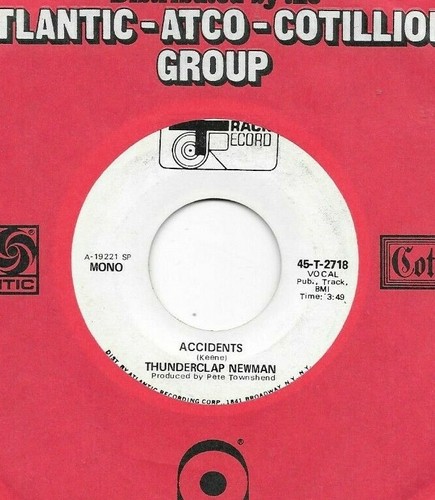 THUNDERCLAP NEWMAN * 45 * Accidents * 1969 * Stereo Mono * DJ PROMO * NM ! Vinyl - 第 1/4 張圖片