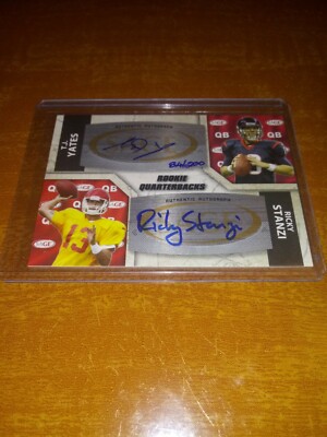 T.J. YATES RICKY STANZI SAGE HIT DUAL AUTOGRAPH #D 84/200 