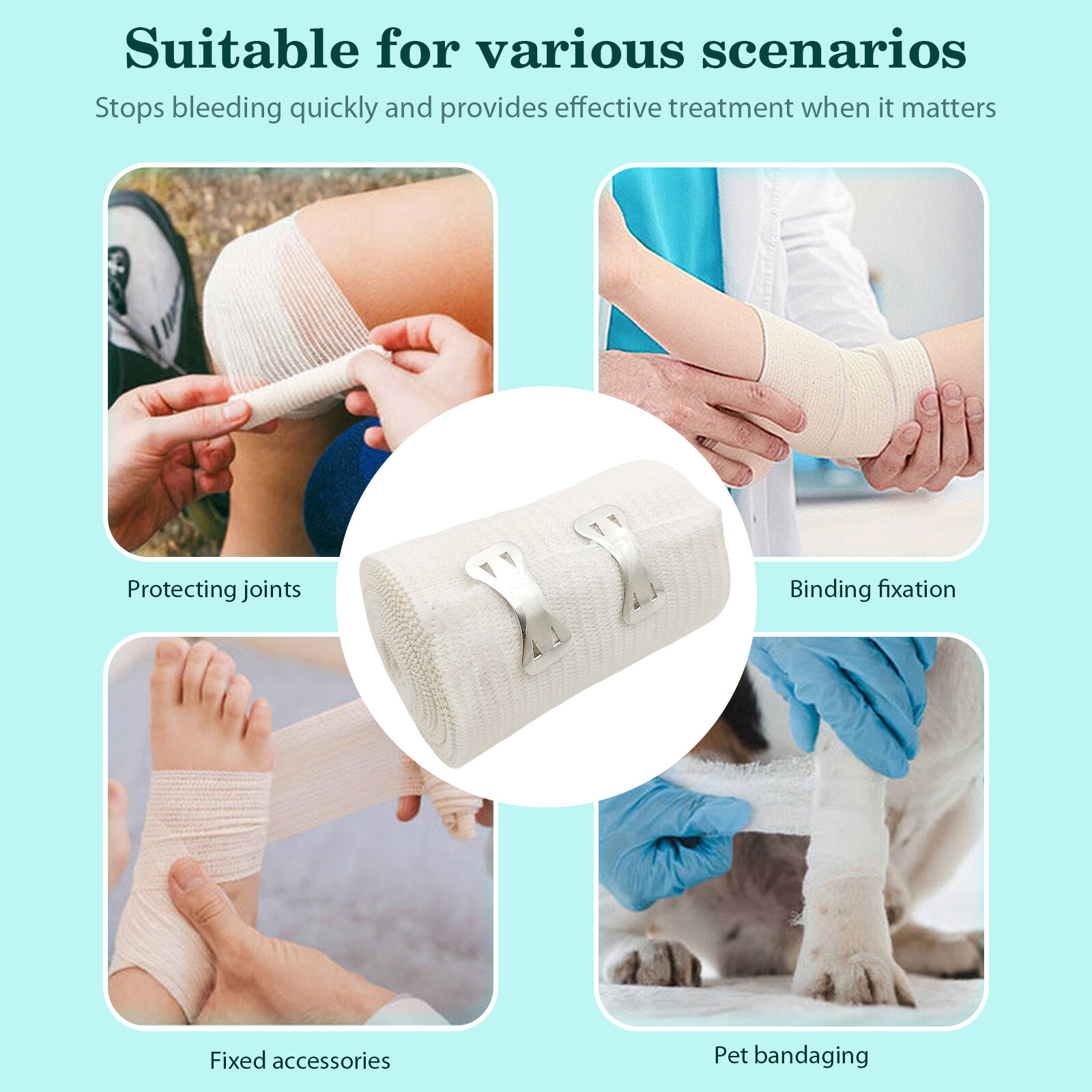 A 5/7.5/10/15cm Wound Dressing Bandage Waterproof Emergency Bandage