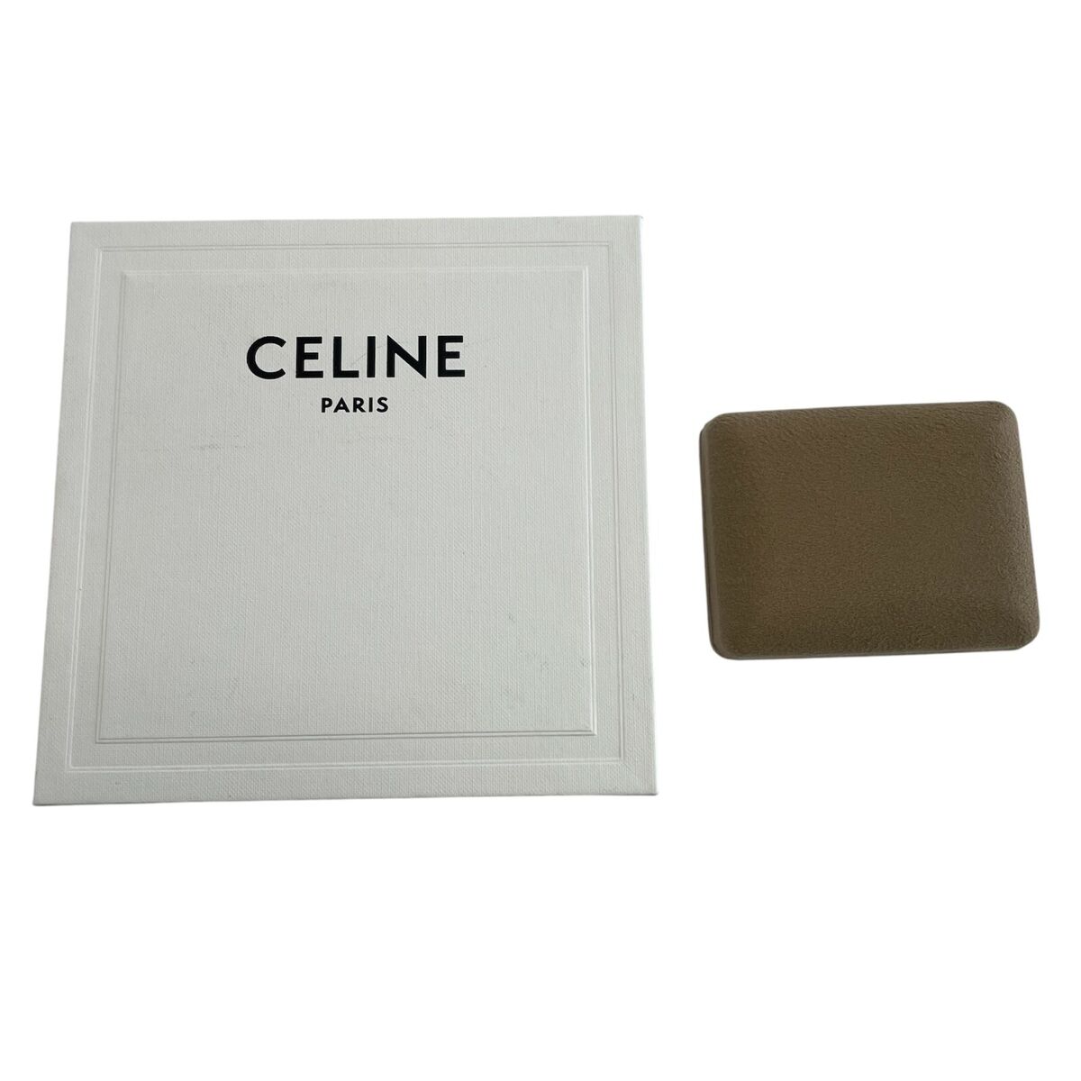 CELINE Jewelry Box Beige Accessory Ring Case Black Pouch CELINE Jewelry Box Beige Accessory Ring Case Black Pouch