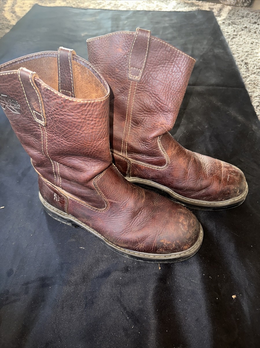 Wolverine Men’s Leather Brown Pull on boots Size 11.5 Rarely worn Vintage Wolverine Durables Brown Leather ?? Work Boots  main image 4