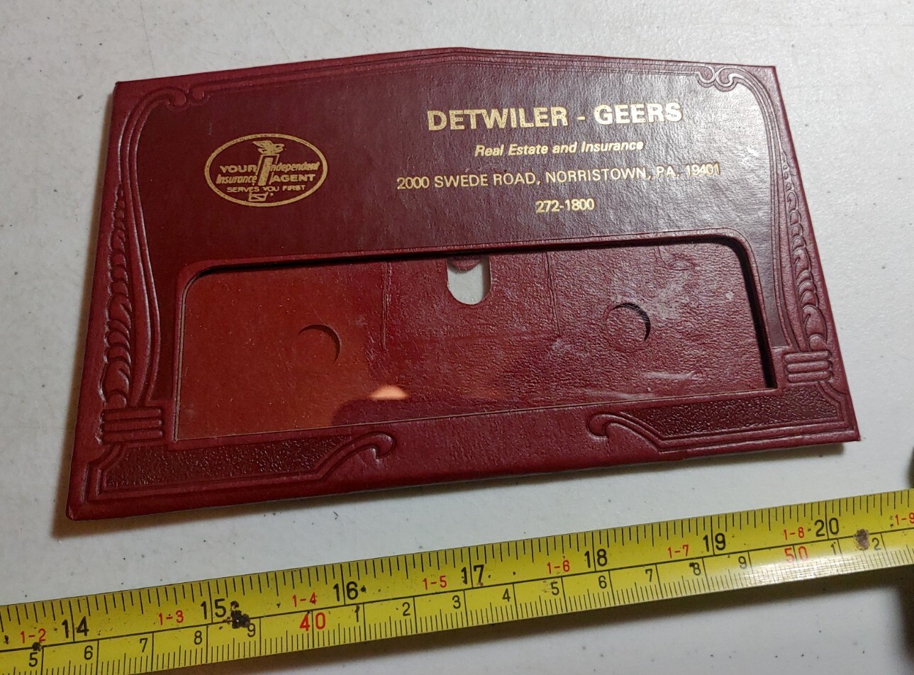 Vtg Detwiler Geers Real Estate Norristown PA Advertising Desk Calendar Holder eBay