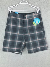 Columbia Omni Shade Modern Classic Mens Mid Rise Glen Plaid Shorts Size 34 NWT
