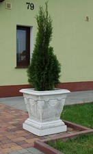 Stein Pflanzkasten Pflanztrog 53 cm Gartendeko Steinguss Blumenschale Steinfigur