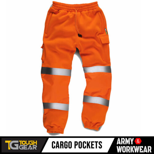 Pantaloni da jogging Hi Viz Combat pantaloni da lavoro pantaloni da jogging spessi in pile con spazzola - Foto 5 di 6