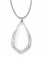 Brighton BILBAO DROPLET Convertible Teardrop Silver Crystal Necklace