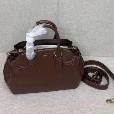 COACH CU066 Empire Carryall Bag Leather Brass coffee New Outlet | eBay