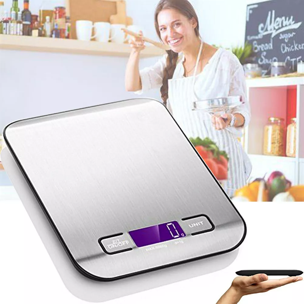 Food Scale, Digital Kitchen Scale with LCD Display, Stainless