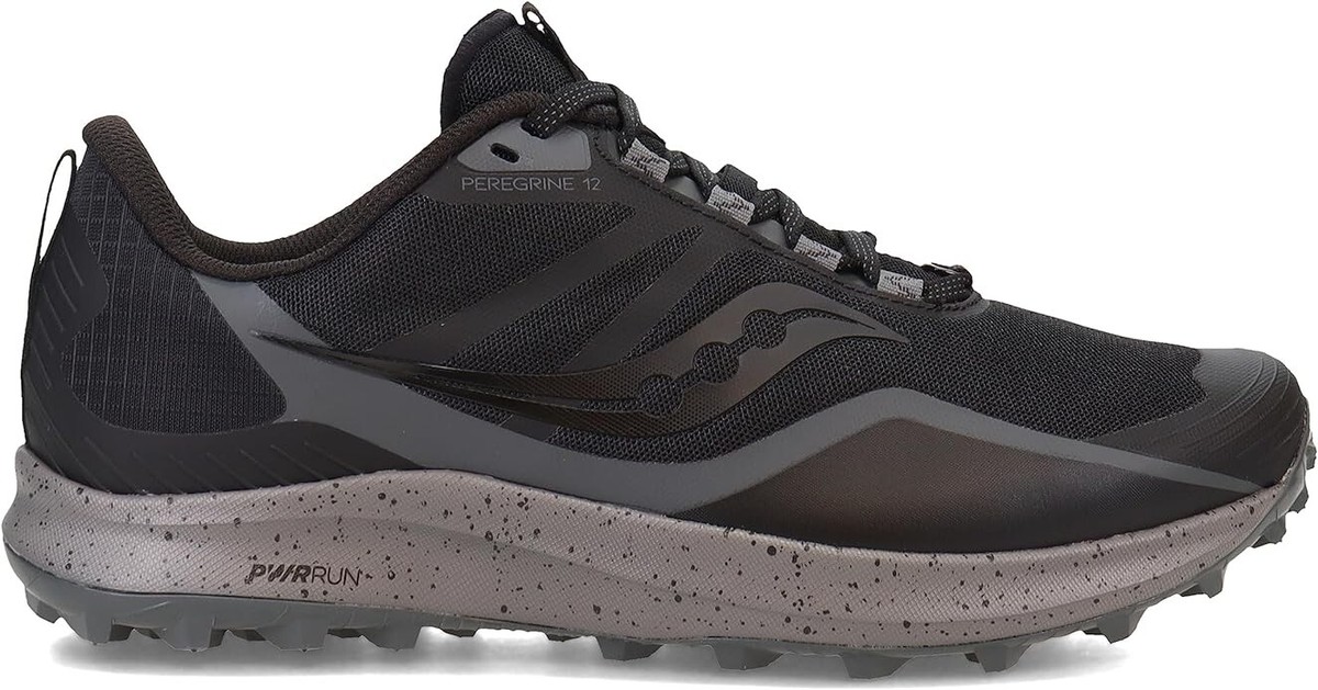 Saucony Peregrine 12 Trail Running Shoes Mens 12.5 Black S20737-05 Gorp Hiking Saucony Peregrine 12 Trail Running S20737-05 Mens Black  main image 2
