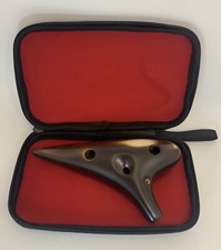 OCARINA, Awef Alto C, 12 holes, Smoke Coffee Brown, Pottery/Ceramic, NEW