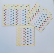 Premade Scrapbook Mat Set 12 pc Hearts 12