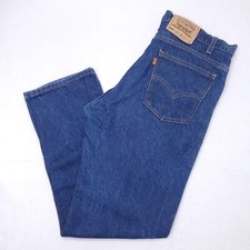 Vintage Levi's 505 Orange Tab Jeans Raw Blue Indigo 36x29 USA MADE Straight Leg
