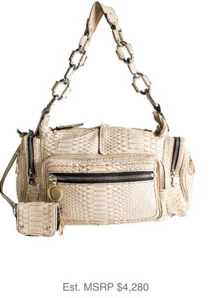 Authentic Chloe 'Betty' Python Shoulder Handbag