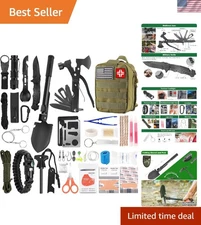 142-Pcs Survival Kit & First Aid Kit with Molle Pouch - Ultimate Outdoor Gear