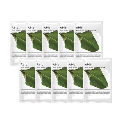 Abib Heartleaf Sheet Mask Set 10pcs Mild Acidic pH Soothing Hydrating K-Beauty