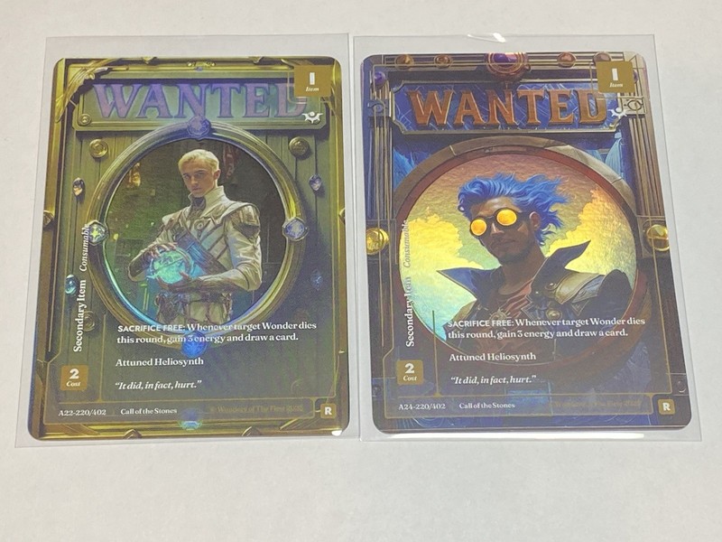 Wonders Of The First Call Of The Stones WANTED Secondary Item A22 & A24 Card Lot