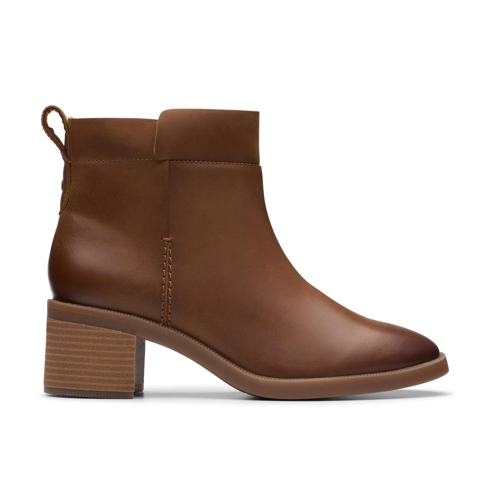 Clarks Womens Lileigh Charm Brown Leather Casual Boots Shoes Review