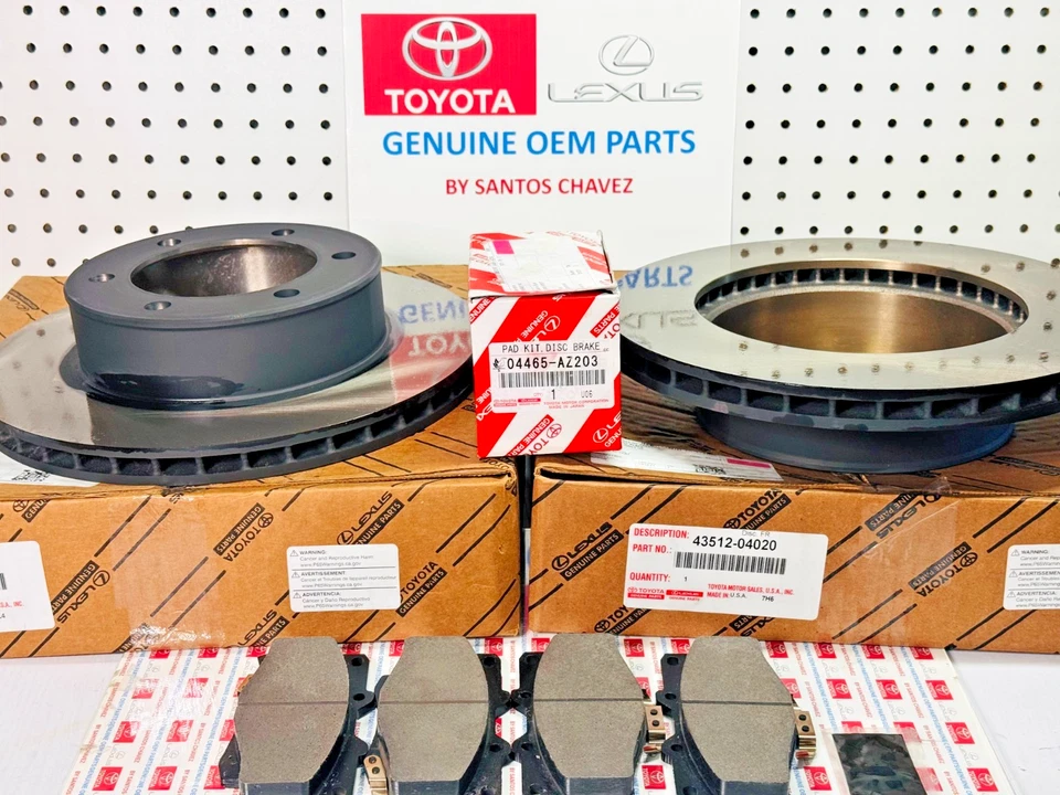 1996-2002 4Runner kit de rotores de disco de freio dianteiro e pastilhas de freio PEÇA ORIGINAL DO FABRICANTE - Imagem 2 de 4