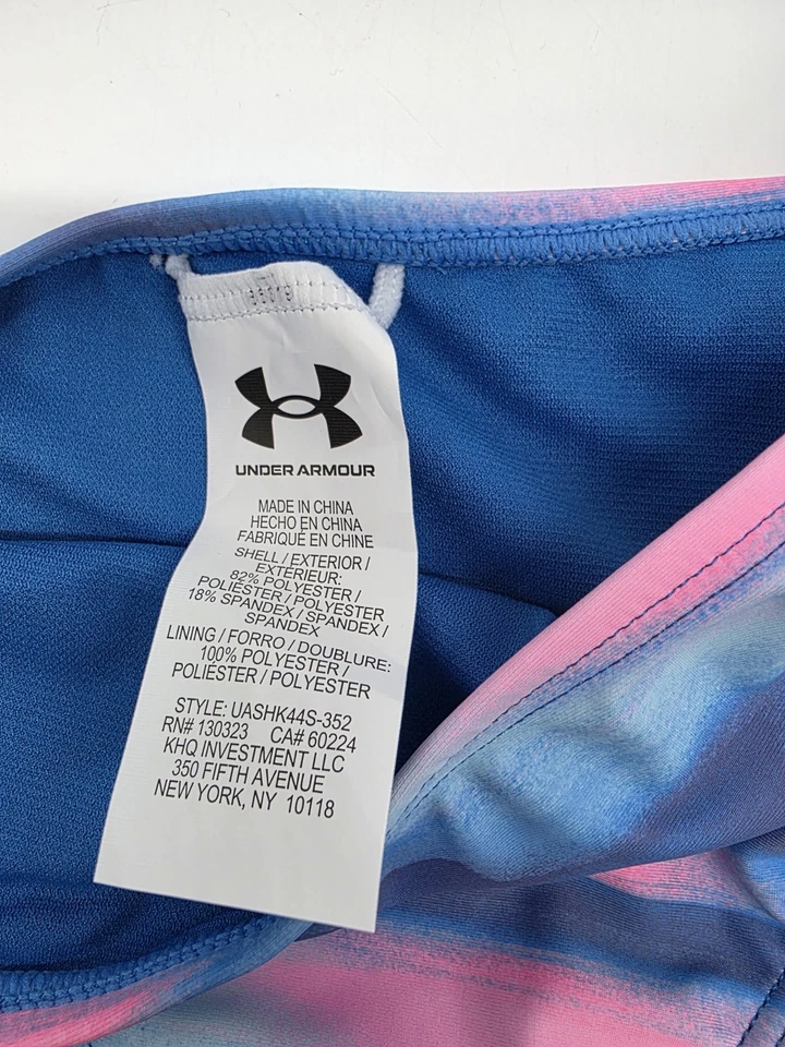 Conjunto de 2 peças de biquíni azul viral Under Armour feminino novo com etiquetas tamanho 16 UPF 50 - Imagem 3 de 4