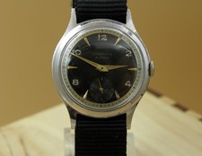 Reloj Junghans Vintage 16 Joyas Cal J93 1 Estilo Militar Esfera Negra Años 50