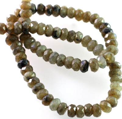 Labradorite Natural Gemstone 8x5mm Faceted Rondelle Beads 1 Strand *