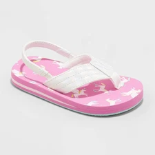 Toddler Shawn Unicorn Print Slip-on Flip Flop Sandals - Cat & Jack Pink 5 - Girl