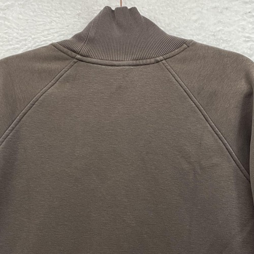 Athleta Sweatshirt Womens Small Brown Cozy Karma Side Zip Funnel Neck Pullover - Picture 6 of 12