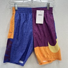 NIKE Swim Boys Swim Trunks Medium Lined NWT Colorful