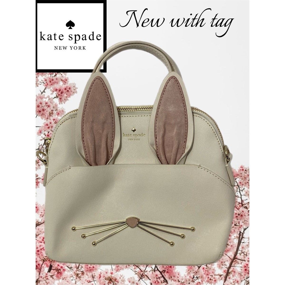 KATE SPADE NEW YORK Maise Rabbit Satchel White Bunny NWT | eBay