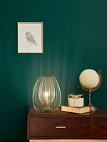 Tischleuchte BüRo Gold H:31 Cm E27 Kabelschalter Modern Tischlampe Wohnzimmer