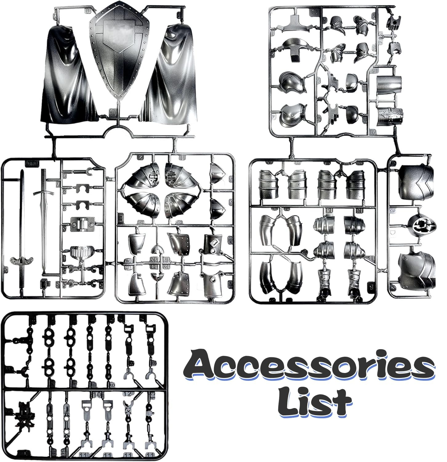 Medieval Action Figures,Knight Armor Action Figure,Multi-Jointed Movable Robo...