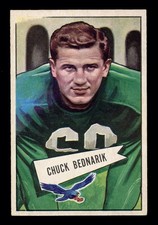 1952 BOWMAN LARGE #10 CHUCK BEDNARIK SHORT PRINT SP VARIATION BORDER MISSING